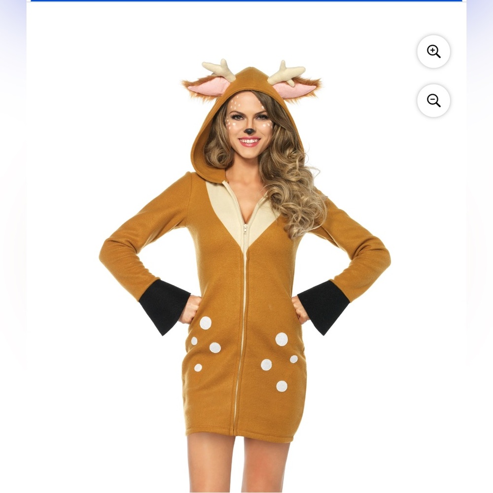 Cozy Fawn, Deer Fleece Costume Dress - Spirit Halloween - Women's Small 4-6